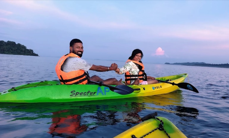 Northbay kayaking in crystal clear waters